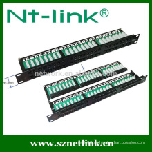 48 Port rj45 utp schwarz cat.5e / cat6 Patch Panel